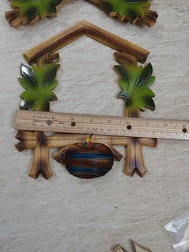 CUCKOO CLOCK FRONT COVER WITH PENDULUM, CREST, NEST #M465 - Picture 3 of 6