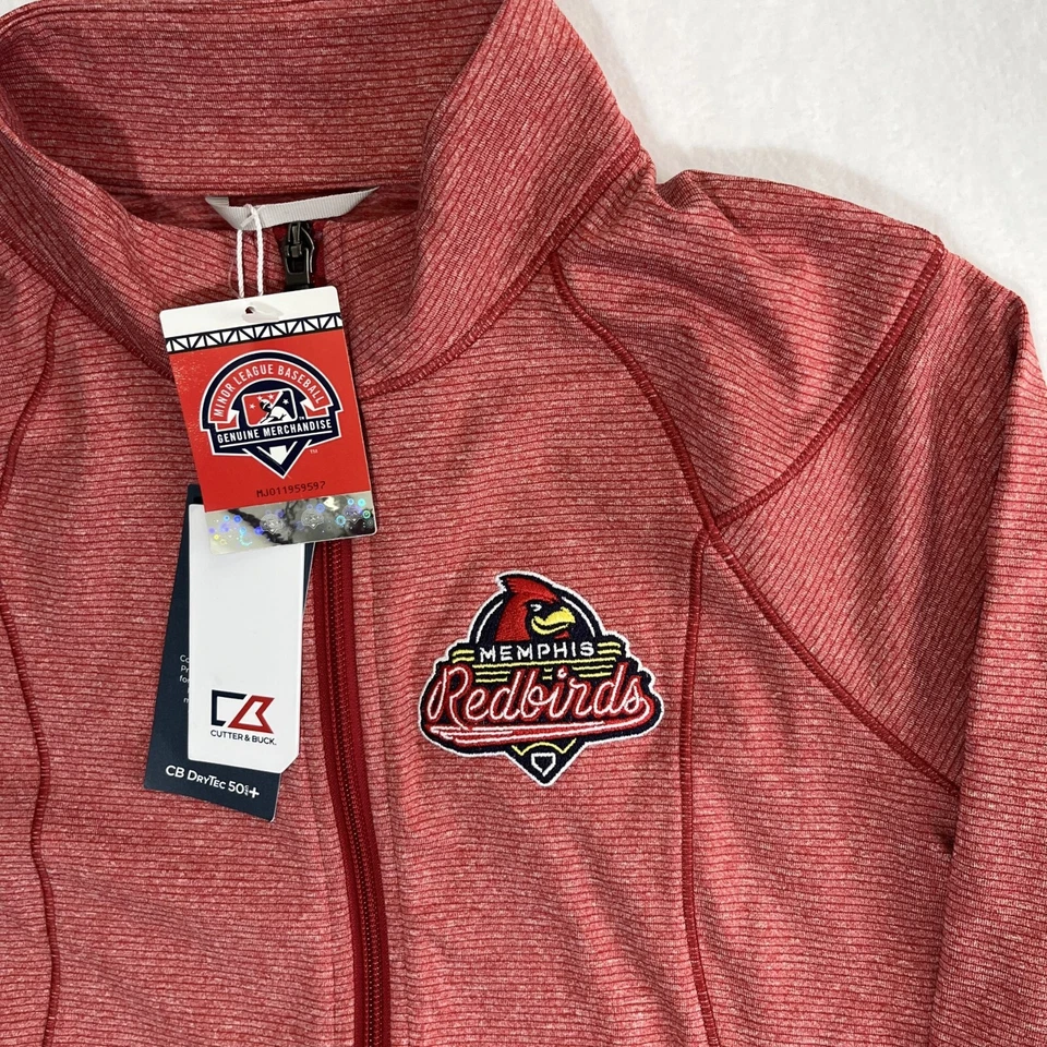 Cutter & Buck Memphis Redbirds Women's Small Shoreline Full Zip Jacket Red New - Image 2 of 4