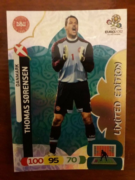 Adrenalyn XL Euro 2012 Thomas Sorensen Danmark Limited Edition PANINI