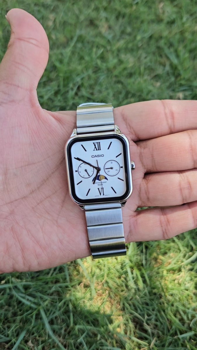 Casio MTP-M305D-1A2V Men's Stainless Steel Analog Watch - Moon