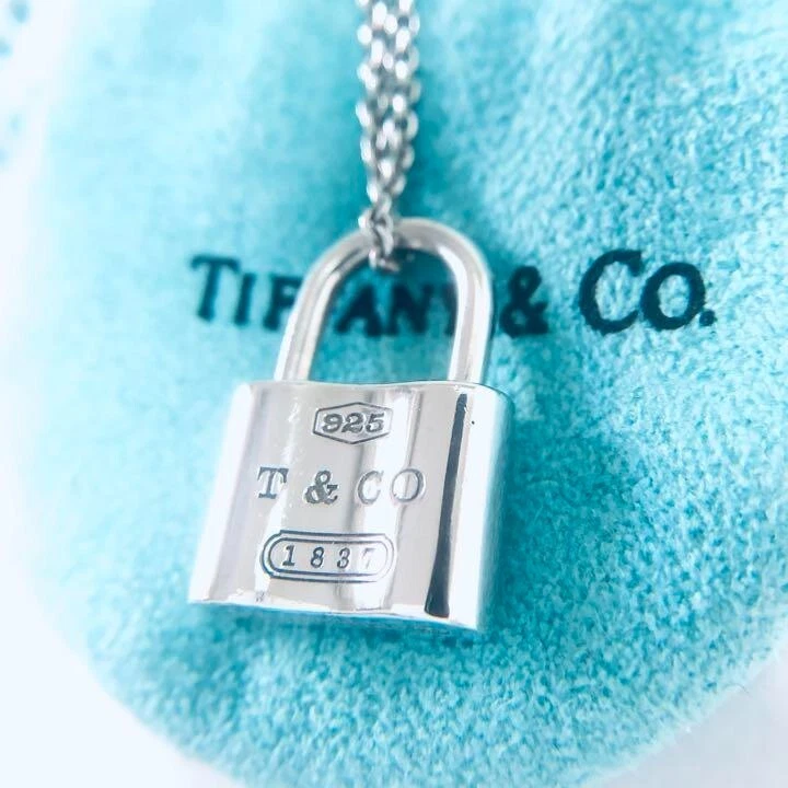 Tiffany & Co. 1837 Lock Padlock Necklace Pendant Sterling Silver 925