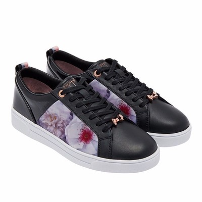 navy blue leather trainers womens