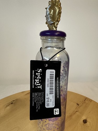 Celestial Tarot Sun Moon Halloween Astrology Glass Bottle-Decor Doesn’t Open - Picture 13 of 13