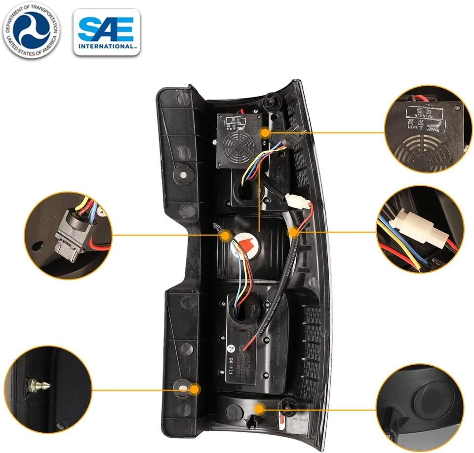 Par de luces traseras LED 2007-2014 para Chevy Suburban 1500 2500 Tahoe Foto 4 de 4