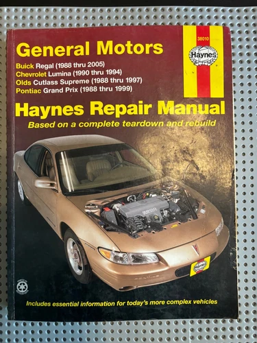Haynes Repair Manual 38010 1988-1999 Buick Regal Chevrolet Lumina Olds Cutlass