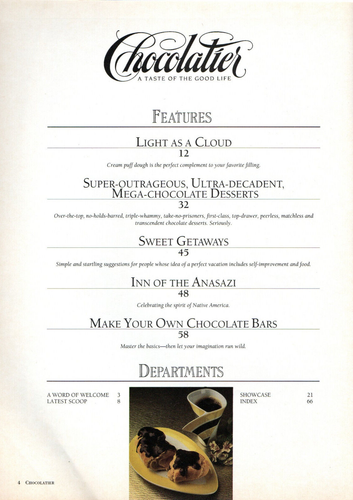 CHOCOLATIER Magazine September 1992 Ultra-Decadent Mega-Chocolate Desserts - Picture 2 of 4