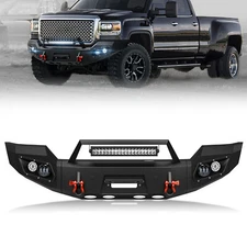 Front Bumper With Sensor Holes For 2015-2019 GMC Sierra 2500 3500 HD Off-Road
