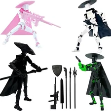 4 Packs Titan 13 Action Figure Set (Assembly Completed) 3D Printed Figure Dum...