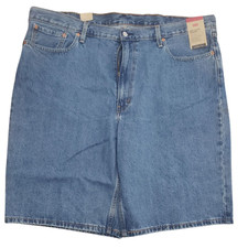 Levi's Men's Big Tall 469 Loose Fit 12" Inseam Jean Shorts Denim Blue Size 44