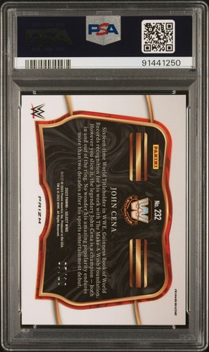 2023 Panini Prizm Select WWE Legends John Cena Ringside Gold #7/10 PSA 10 - Picture 2 of 2