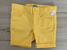 Baby Gap Girls Shorts Denim 12-18 MO Yellow NWT