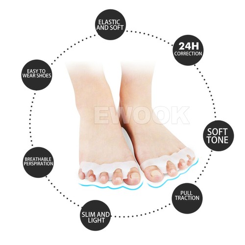 Silicone Gel Bunion Corrector Toe Separator Spreader Pain Relief Hallux Valgus - Picture 10 of 10