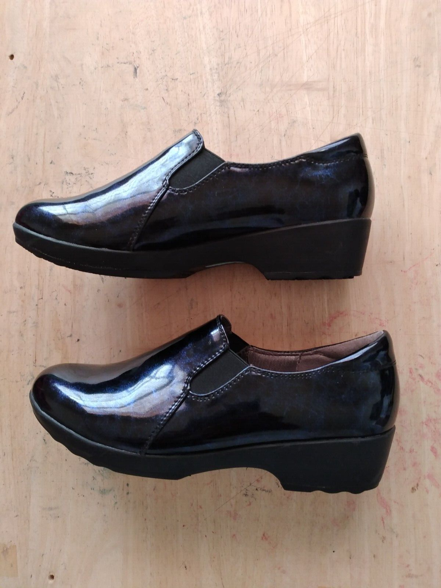 Navy Stretch Patent Leather Midas Hailee Navy Stretch Patent Pu