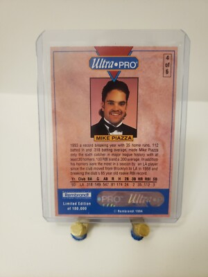 Mike Piazza #4 of 6 (1994 Ultra Pro) 