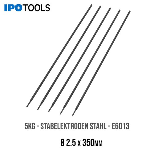 Schweißelektroden Steignaht RRB7 E6013 – 2,5 X 350 Mm, 10 Stück, Für Stahl, Industriequalität