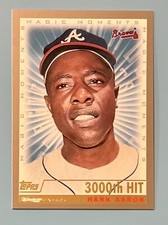 1999 Topps Magic Moments Baseball #237 Hank Aaron Atlanta Braves 3000th Hit