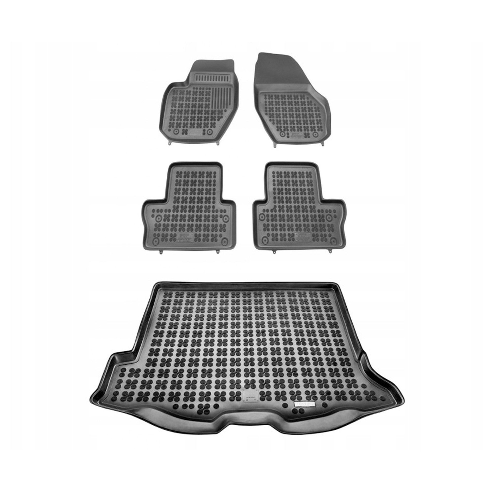Tapis de sol Volvo V60 habitacle voiture moquette noire sur mesure auto 2011-2018