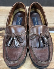 Sperry Top-Sider Casual Slip On Boat Shoes Loafers Men's Size 8.5M Brown Leather