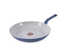 T-fal 12” Nonstick Ceramic Frying Pan, Blue