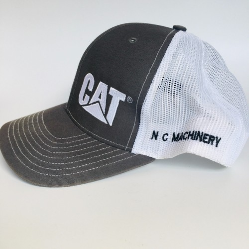 Caterpillar Grey Mesh Cat Equipment Adjustable Richardson Baseball Hat - Picture 2 of 7