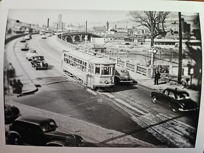 Rare! 1947 Reading PA PENNSYLVANIA LVT? Lehigh Valley Transit TROLLEY Photo TRAM