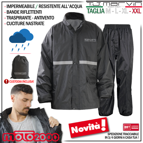 COMPLETO TUTA ANTIPIOGGIA ANTIACQUA IMPERMEABILE MOTO SCOOTER BICI VESPA |  eBay
