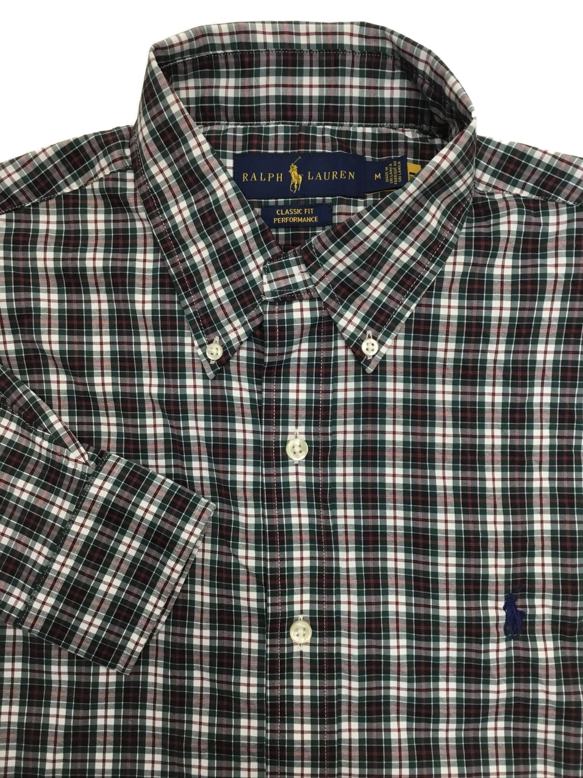 Polo Ralph Lauren Classic-Fit Plaid Stretch Performance LS Shirt, M