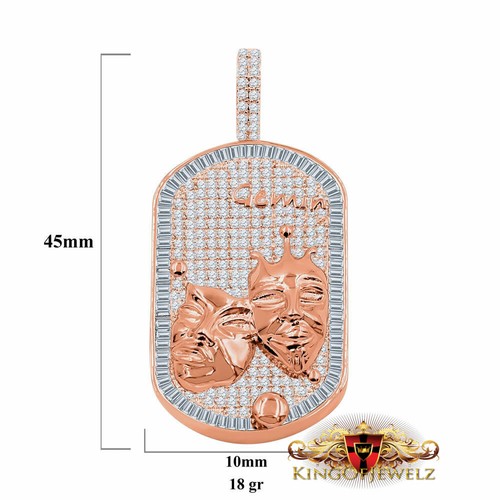 Unisex 14K Rose Gold 2 Tone Zodiac Sign Astrology Lab Simulate Diamond Pendant - Picture 10 of 26