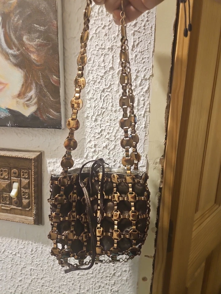 Monedero cadena vintage color cobre Foto 3 de 4