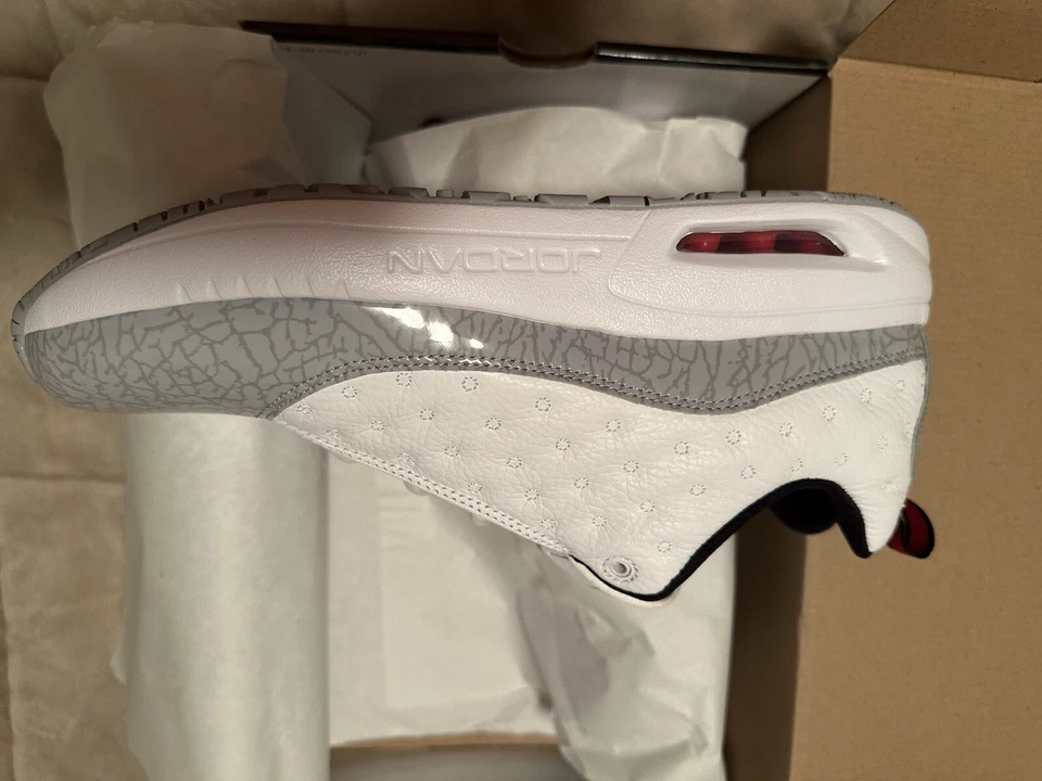 Talla 10.5 - Jordan Comfort Viz Air 13 Blanco Gris Lobo Foto 4 de 4