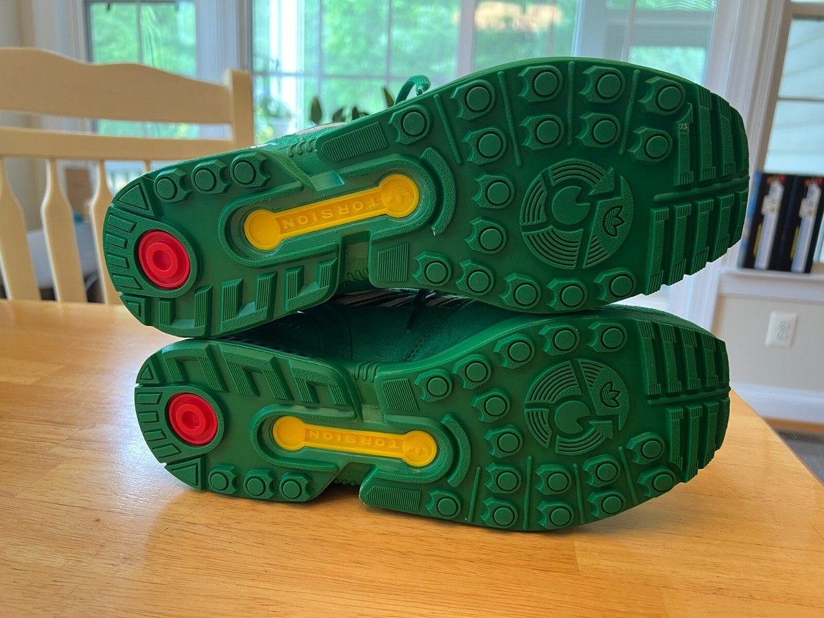 Adidas ZX 8000 LEGO Running Shoes Green Men's size US 10.5