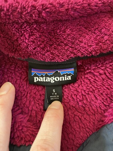 Girls Patagonia Magenta Fleece Pullover S (7/8) - Picture 3 of 9