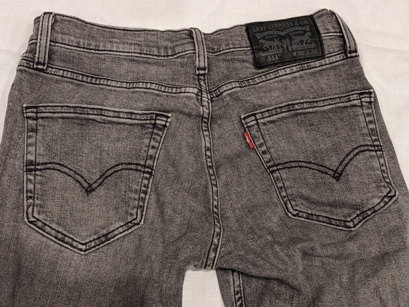 Levi Strauss 511 Waterless Men's 30x29 Gray Jeans Pan… Gem