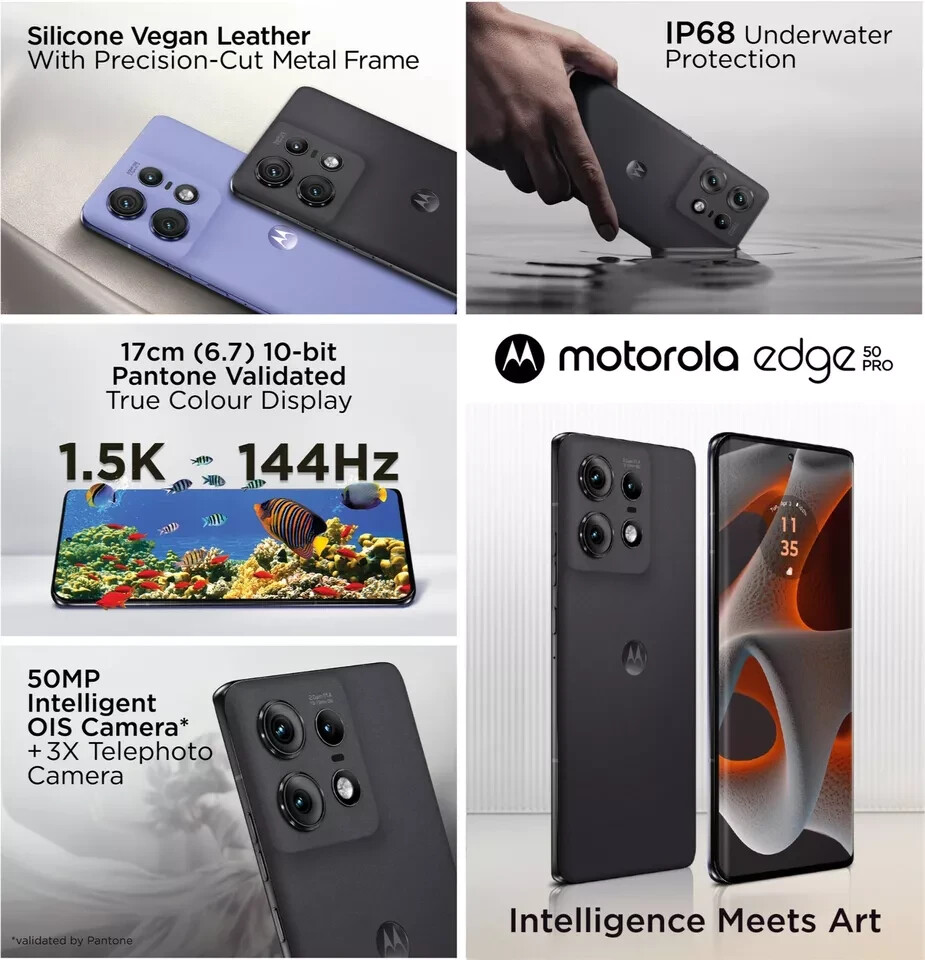 MOTOROLA Edge 50 Pro 5G Lavender 256GB 12GB RAM 6.7 50MP