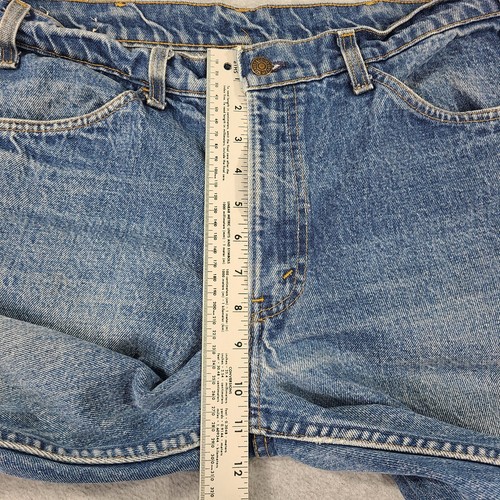 Jeans de mezclilla Levi 646 1981 de colección 32x27 lengüeta naranja acampanada campana pierna bota EE. UU. 0217 575 - Imagen 7 de 24