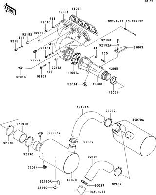 STX-15F'08 OEM (MufflersA6F-A8F) MUFFLER-COMP,2ND Used STX-15F'08 OEM (MufflersA6F-A8F) MUFFLER-COMP,2ND Used