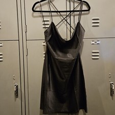 Womens H M DIVIDED Black Slip Dress Size Medium