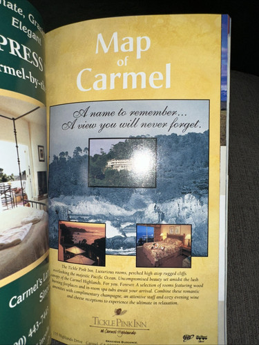 Guide To Carmel CA. Vintage. 2005. W/ Map. 140 Pages. Great Shape! - Picture 3 of 5