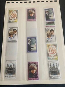 ex Bileski Rare Princess Diana Gutter Pairs MNH and Worldwide Full Sets
