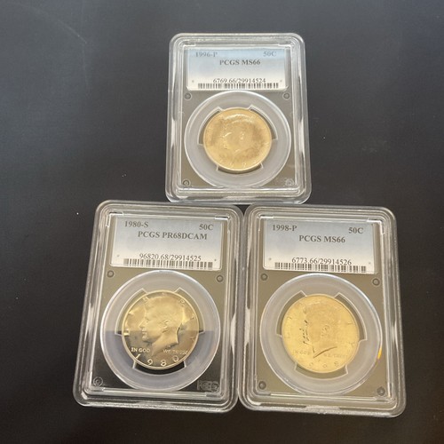 Lot Of 3 PCGS Graded 50c Coins
