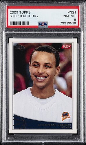 2009 TOPPS #321 STEPHEN CURRY ROOKIE RC PSA 8