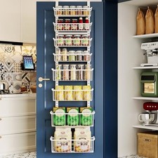 Over The Door Pantry Organizer, 8-Tier Over The Door Organizer with Adjustable