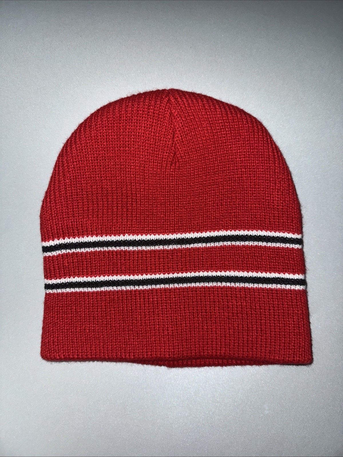 Gorro rojo con rayas sombrero unisex sombrero para invierno talla única para la mayoría