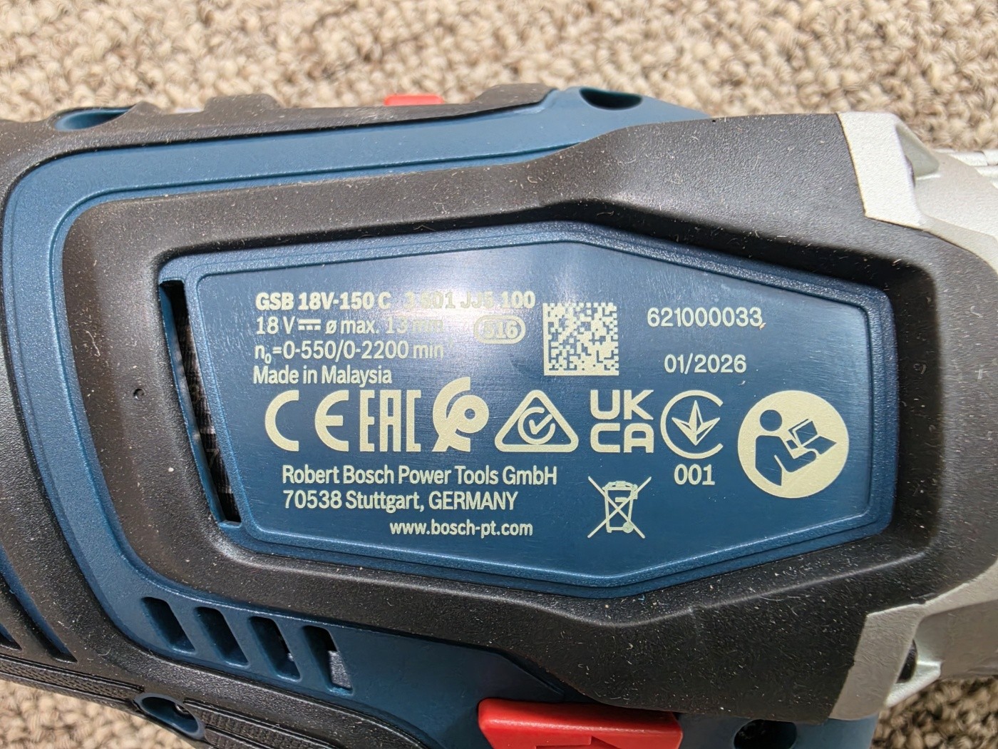 Bosch GSB 18V-150C Trapano avvitatore a percussione BL senza fili 150Nm 2200R... foto 2
