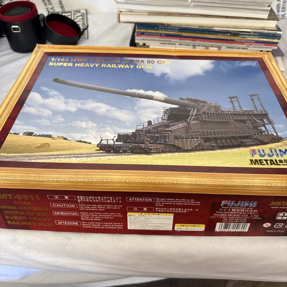 Fujimi 1/144 Scale Dora 80cm WWII German Super Heavy Railway Gun Model Kit Tank — 第 4/4 张图片