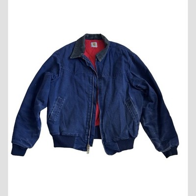 カーハート　サンタフェジャケット XXL size J14CHT Vtg Carhartt J14 MDT Santa Fe Jacket Navy Blue Red Quilt Lined