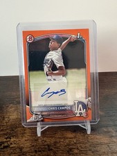 2025 Bowman Paper Prospect Retail Autographs Chris Campos Orange /25 #BPA-CHC