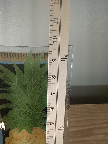 Peggy Karr Ananas geschmolzenes Glas Tablett/Schale, signiert 9,75" x 5,75" tropische Platte - Bild 3 von 6