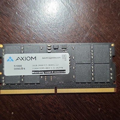 Axiom 16GB DDR5 SO-DIMM 1Rx8 PC5-38400 262-Pin Non-ECC RAM 51000
