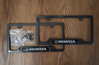 #ad #ad Honda Carbon Fiber Style License Plate Frames Set of 2 – Hardware Included $25.99